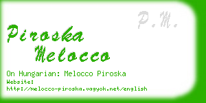 piroska melocco business card